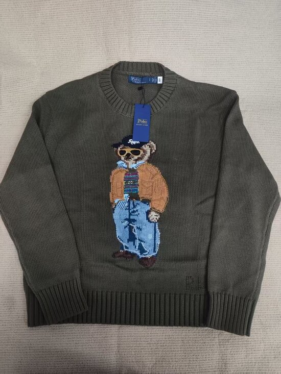 Polo Ralph Lauren Sweaters - Size:S Polo Ralph Lauren Polo Bear Olive Green Knit Sweater